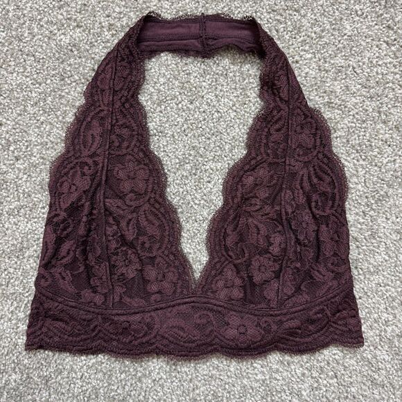 Out From Under Other - Out From Under Bralette Womens Medium Burgundy Lace Halter Urban Outfitters